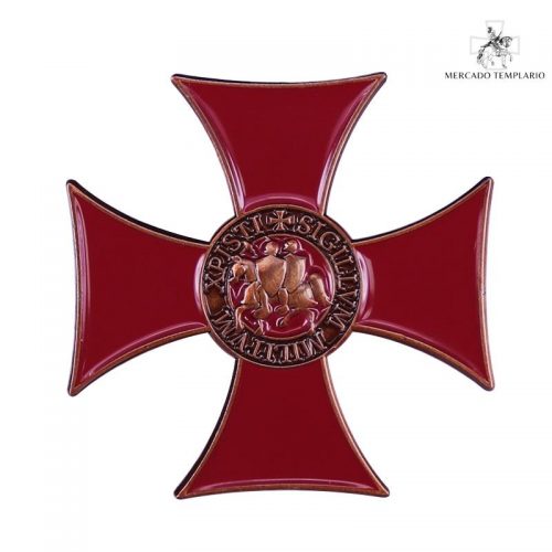 Knights Templar Sigillum Militum Red Cross Badge Lapel Pin